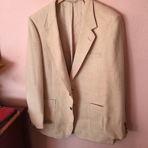 Geoffrey Beene Suits \u0026 Blazers | Vintage 1970 Geoffrey Beene 100% Wool Sport Coat | Color: Cream/Tan | Size: 39r | Lookyourbest3's Closet